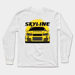 Yellow Skyline R34 Long Sleeve T-Shirt